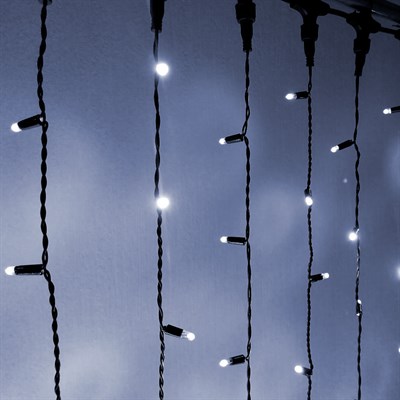 20 Metre Eklenebilir İp Led Beyaz Işık Siyah Kablo İç Mekan