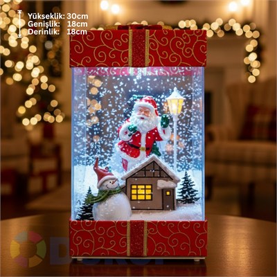 KAR EFEKTLİ NOEL BABA DEKOR KUTUSU