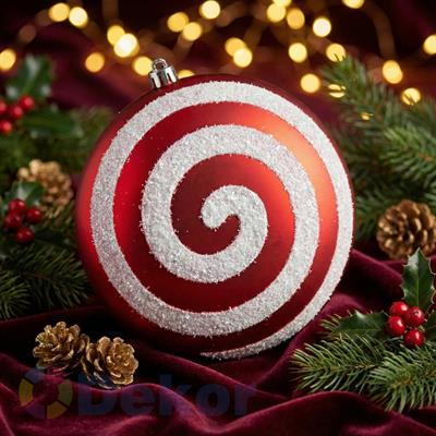 Kırmızı Beyaz Lolipop Şeker 30 cm