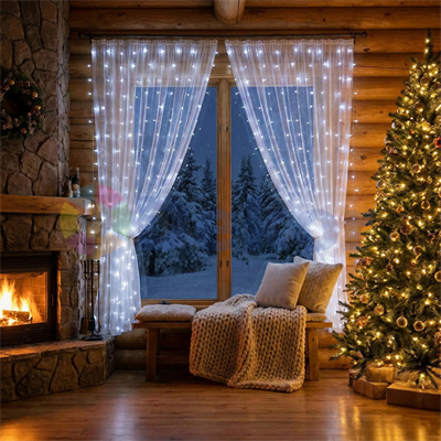 Perde Işık 600L 2x3 mt İç Mekan Beyaz Işık