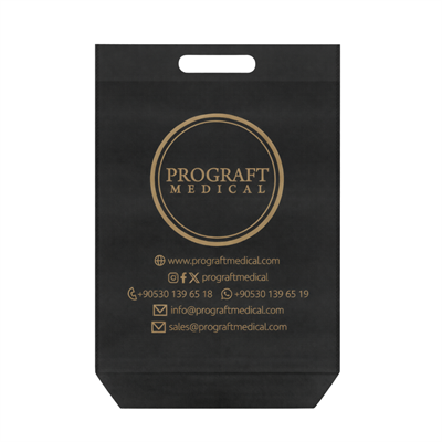 30x35+8 cm El Geçme Alt Körüklü Ultrasonik Dikişli Nonwoven Tela Çanta