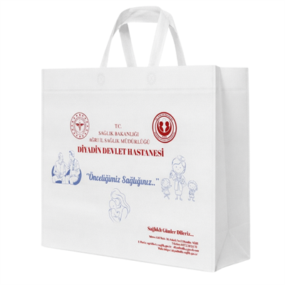 50x40x10 cm Kulplu Alt ve Yan Körüklü (3D) Ultrasonik Dikişli Nonwoven Tela Çanta