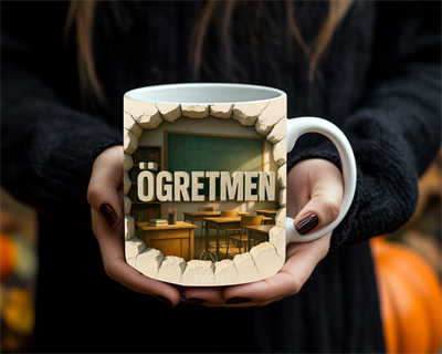 Öğretmenler Günü Hediyesi – 3D Özel Baskılı Porselen Kupa