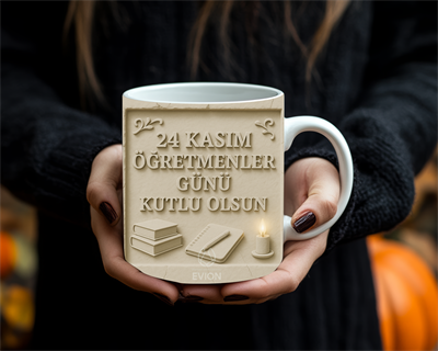 Öğretmenler Günü Hediyesi – 3D Özel Baskılı Porselen Kupa