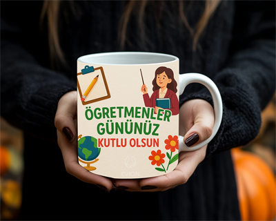 Öğretmenler Günü Hediyesi – 3D Özel Baskılı Porselen Kupa