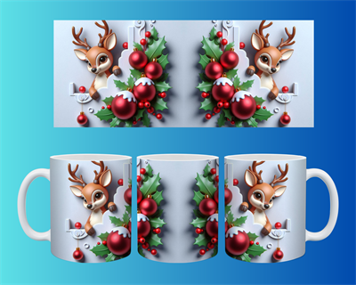 Yılbaşı ve Noel Konseptli Kupa – Renkli Özel Baskı Tasarım