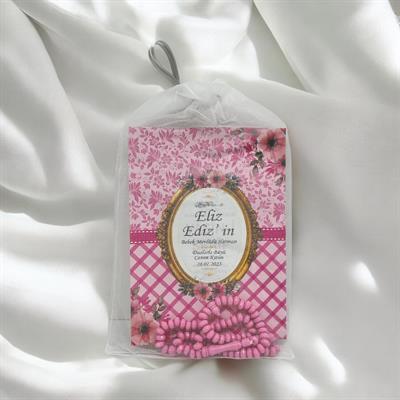 Kişiye Özel Etiketli Ekonomik Pembe Yasin-i Şerif Kitap Seti