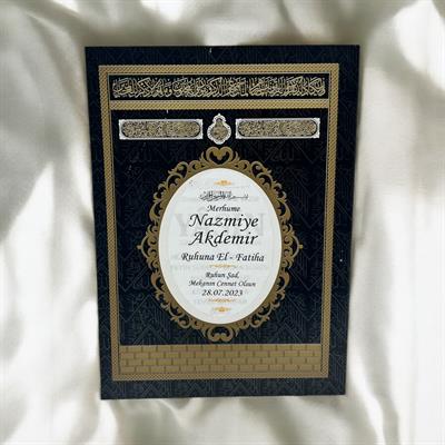 Kişiye Özel Etiketli Ekonomik Siyah Yasin-i Şerif Kitabı