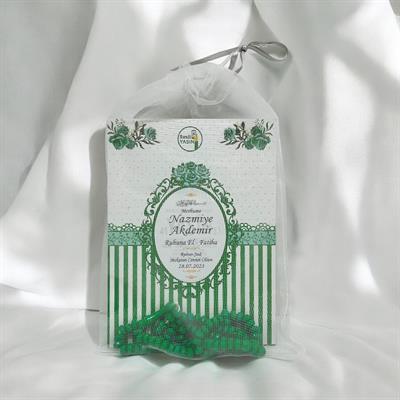 Kişiye Özel Etiketli Ekonomik Yeşil-Beyaz Yasin-i Şerif Kitap Seti