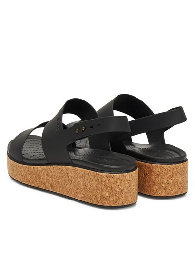 CROCS BROOKLYN CORK LOW WEDGE KADIN SANDALET 211144-060