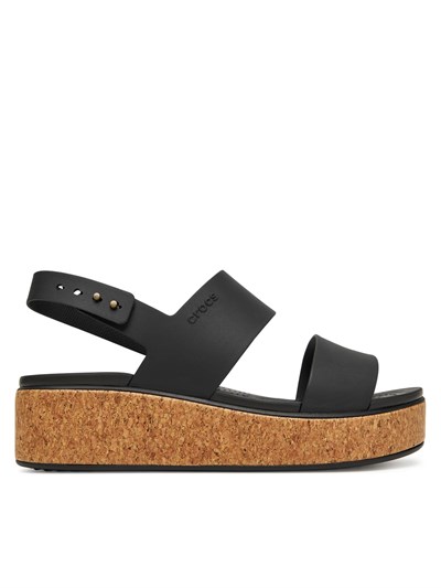 CROCS BROOKLYN CORK LOW WEDGE KADIN SANDALET 211144-060