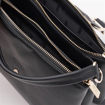 DKNY KADIN OMUZ ÇANTASI R41DZC27-BLACK-GOLD