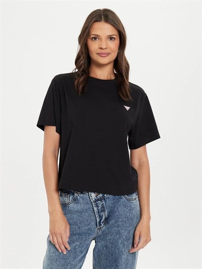 GUESS BOXY KADIN T-SHIRT W4YI05K8HM0-JBLK