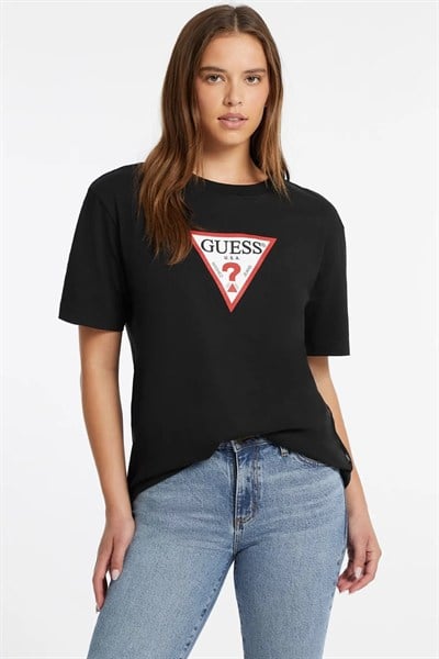 GUESS ICONIC KADIN T-SHIRT W4YI76K8HM0-JBLK