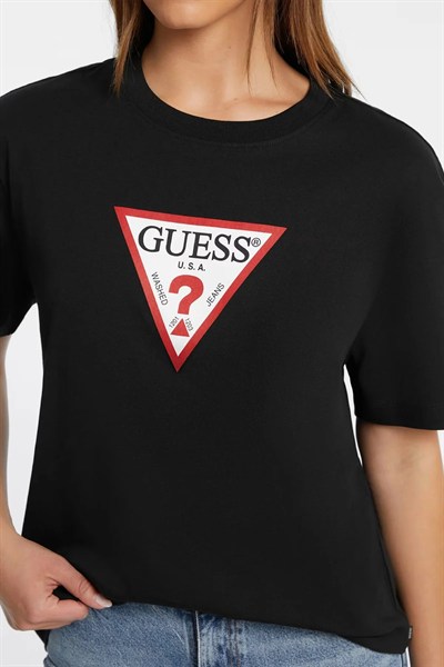 GUESS ICONIC KADIN T-SHIRT W4YI76K8HM0-JBLK