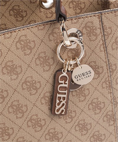 GUESS KADIN OMUZ ÇANTASI BG967225-LATTE-LOGO-BROWN