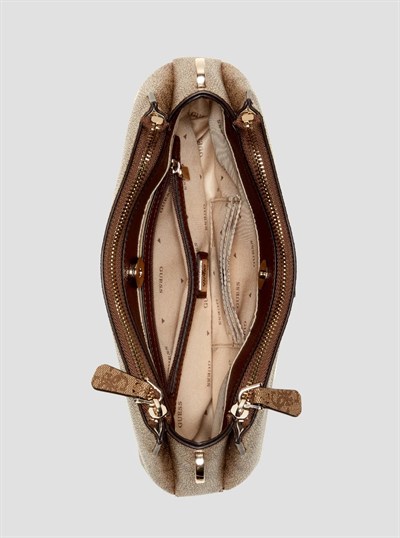 GUESS KADIN OMUZ ÇANTASI BG967273-LATTE-LOGO-BROWN