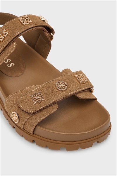 GUESS KADIN SANDALET FLPFLOESU03-BROWN
