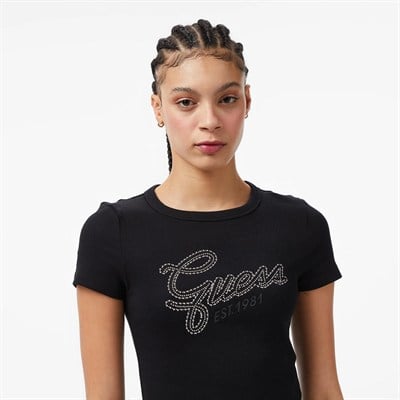 GUESS KADIN T-SHIRT W6RI22KA0H1-JBLK