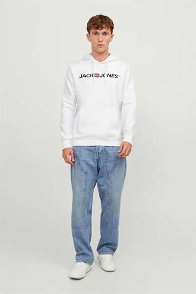 JACK JONES ERKEK SWEATSHIRT 12137054-WHITE