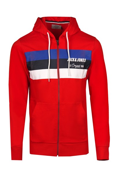 JACK & JONES ERKEK SWEATSHIRT 12147985-FIERY-RED