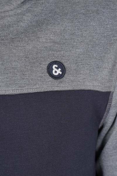 JACK & JONES ERKEK SWEATSHIRT 12153106-MELANGE-GREY