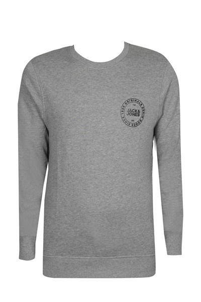 JACK & JONES ERKEK SWEATSHIRT 12155835-LIGHT-GREY