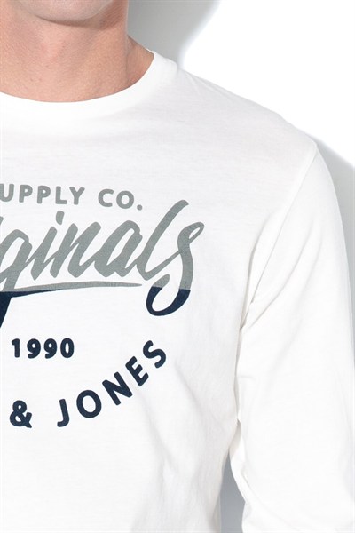 JACK & JONES ERKEK SWEATSHIRT 12161385-CLOUD