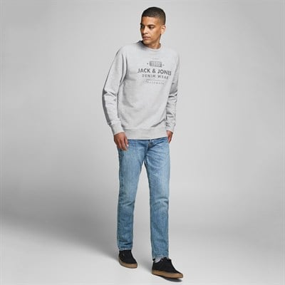 JACK & JONES ERKEK SWEATSHIRT 12164976-WHITE