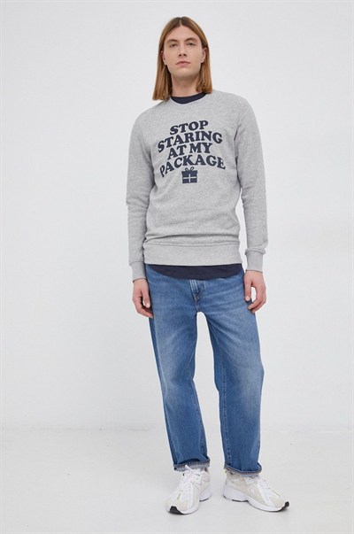 JACK JONES ERKEK SWEATSHIRT 12198356-GREY