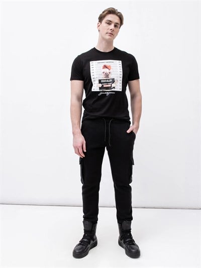 JACK JONES ERKEK T-SHIRT 12198772-BLACK