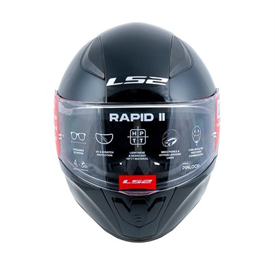 LS2 RAPID II MOTOSİKLET KASKI FF353-SOLID-GLOSS-BLACK