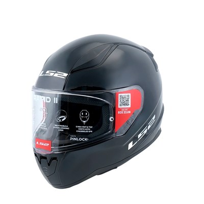 LS2 RAPID II MOTOSİKLET KASKI FF353-SOLID-GLOSS-BLACK