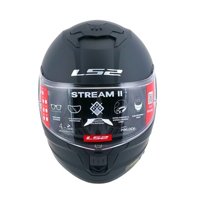 LS2 STREAM II KASK FF808-MATT-BLACK