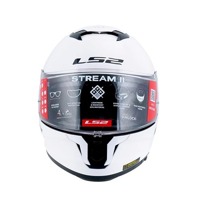 LS2 STREAM II MOTOSİKLET KASKI FF808-GLOSS-WHITE