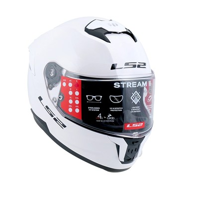 LS2 STREAM II MOTOSİKLET KASKI FF808-GLOSS-WHITE