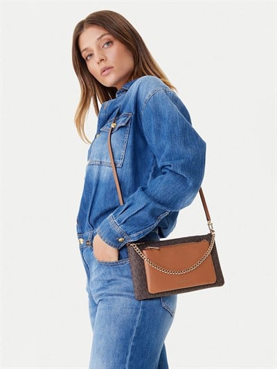 MICHAEL KORS KADIN OMUZ ÇANTASI 32F5GJ6C8B-BRN-ACORN