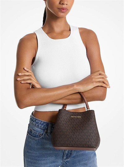 MICHAEL KORS KADIN OMUZ ÇANTASI 35S4G3FM5B-BROWN