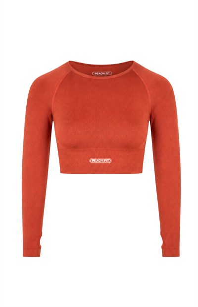 PEACH FIT KADIN T-SHIRT 505643355-BAKED-CROP