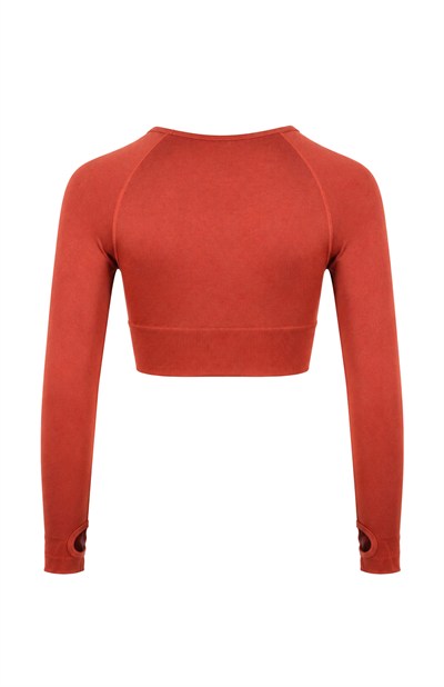 PEACH FIT KADIN T-SHIRT 505643355-BAKED-CROP