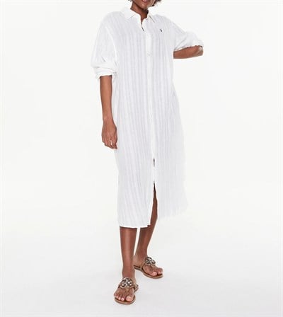 POLO RALPH LAUREN KADIN PLAJ GÖMLEĞİ 21364379-WHT