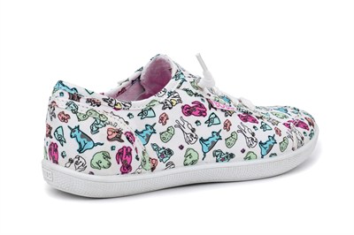 SKECHERS BOBS CUTE PASTEL DOODLEZ KADIN AYAKKABI 113927-WMLT