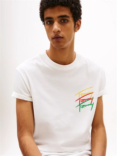 TOMMY HILFIGER ERKEK T-SHIRT DM0DM20771-YBL