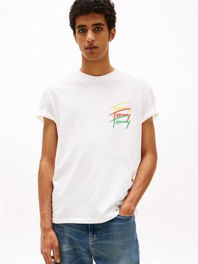 TOMMY HILFIGER ERKEK T-SHIRT DM0DM20771-YBL