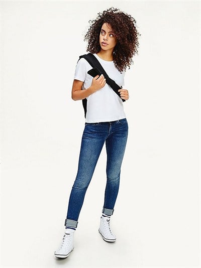 TOMMY HILFIGER KADIN T-SHIRT DW0DW09198-YBR