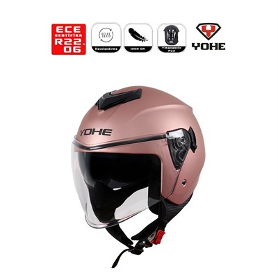 YOHE MOTOSİKLET KASKI 852-MATT-ROSE-GOLD