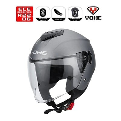 YOHE MOTOSİKLET KASKI 852-MATT-SOLID-TITANIUM