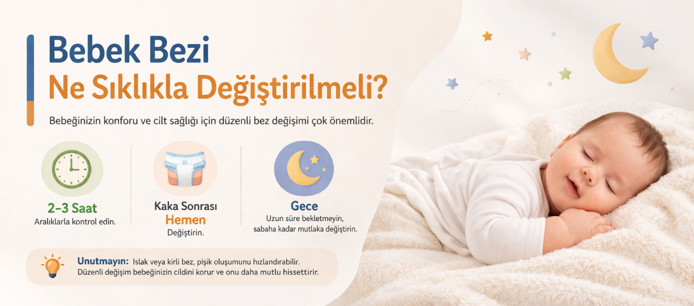 Bebek Bezi Kullanımında Doğru Değişim Sıklığı