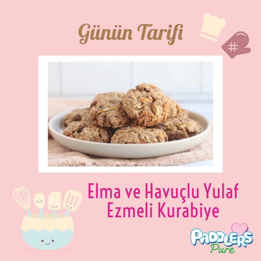 Elma ve Havuçlu Yulaf Ezmeli Kurabiye Tarifi