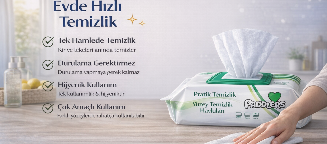Evde Hızlı Temizlik: Yüzey Temizleme Havluları